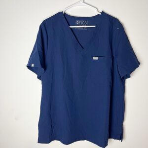 Figs Mens Three-Pocket‎ Scrub Top Vneck Navy Color XXL